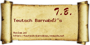 Teutsch Barnabás névjegykártya